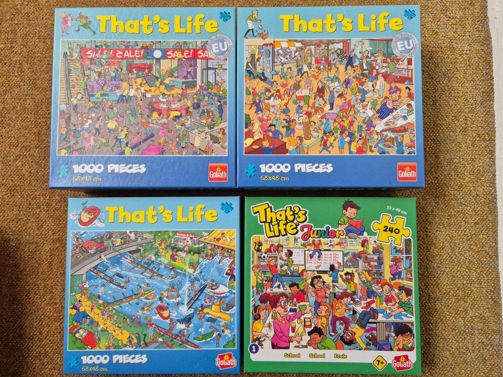 4 Goliath That's Life puzzels, Ophalen of Verzenden, 500 t/m 1500 stukjes, Zo goed als nieuw, Legpuzzel
