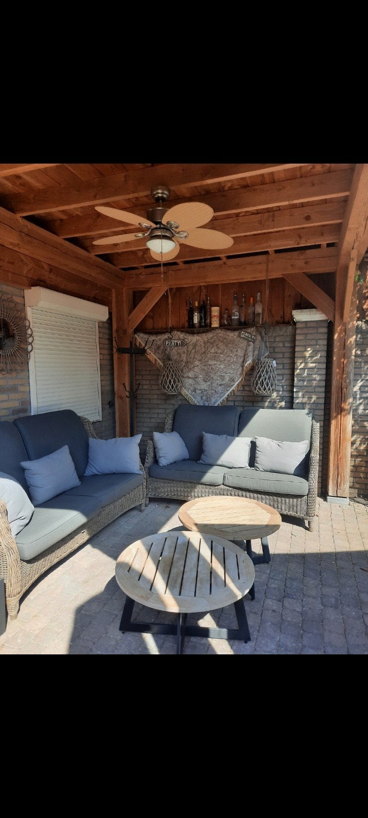 2 × 4 seasons outdoor brighton tuinbanken in nieuwstaat, Ophalen, Zo goed als nieuw, Wicker, Bank