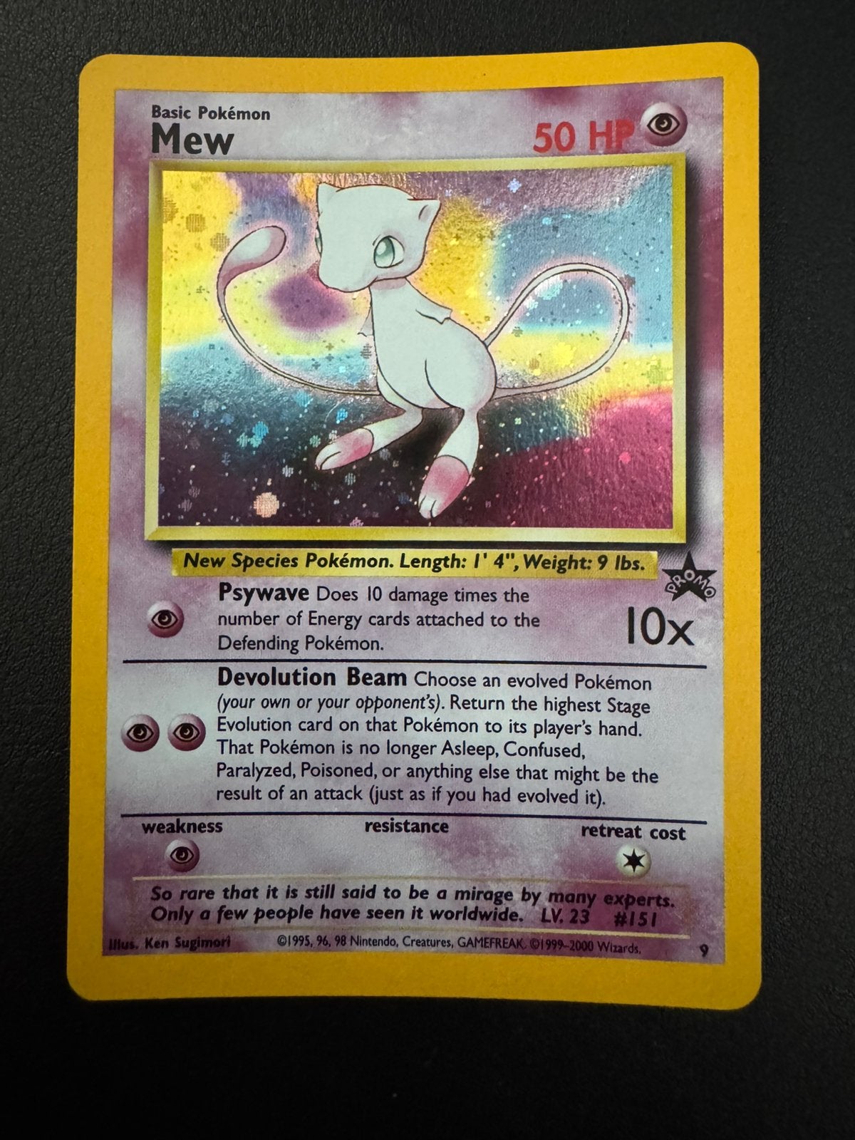Mew WP 9 - Black star promo holo exc/nm, Ophalen of Verzenden, Zo goed als nieuw