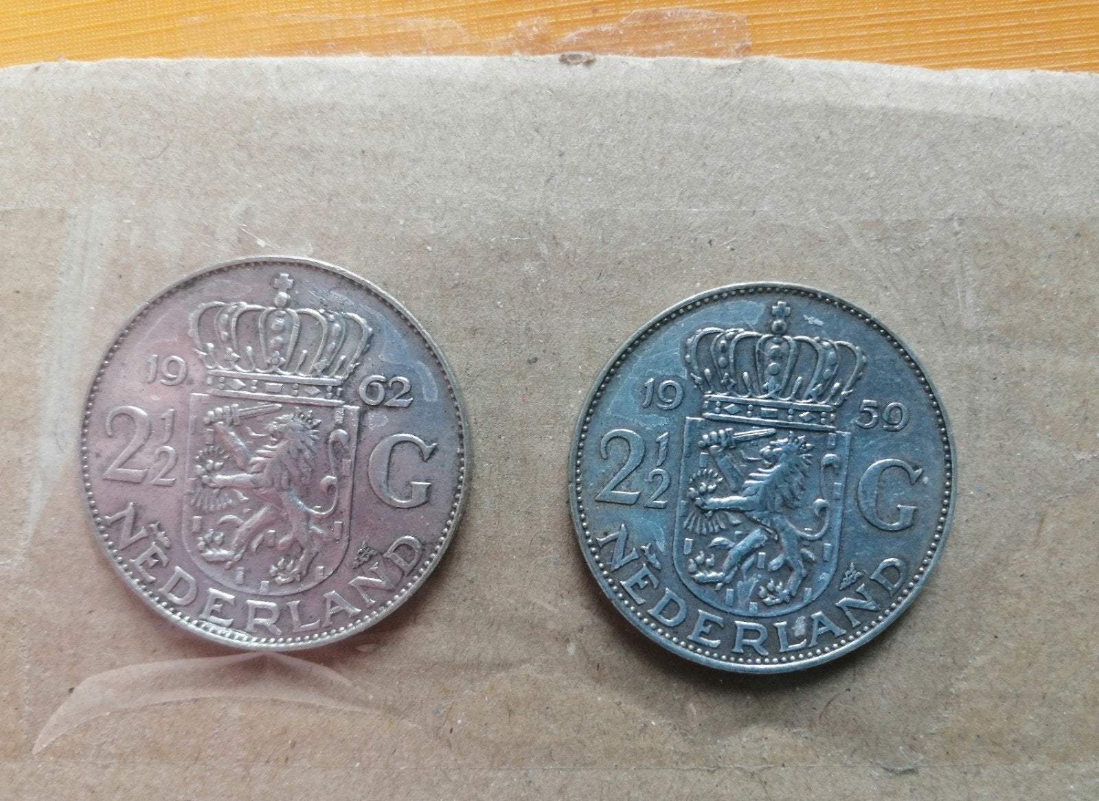 2 zilveren Juliana rijksdaalders, Postzegels en Munten, Verzenden, Koningin Juliana, 2½ gulden