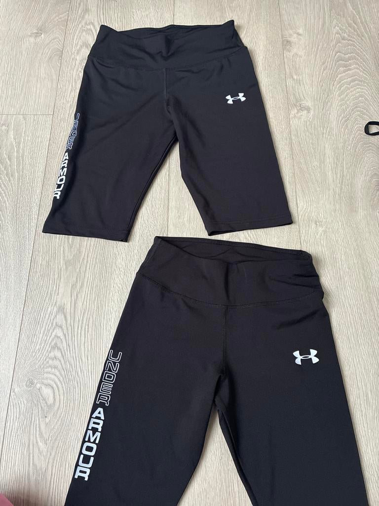 Under Armour sportleggings beide kort, Maat 38/40 (M), Zwart, Ophalen of Verzenden, Fitness of Aerobics