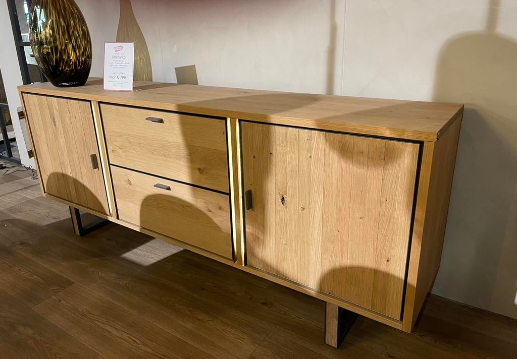 Shimanto dressoir 200 cm Henders & Hazel, Ophalen, Zo goed als nieuw, 25 tot 50 cm, 200 cm of meer