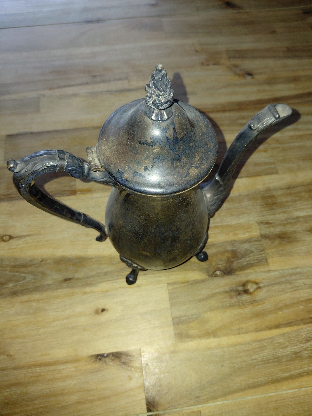 Vintage Verzilverde Koffiepot, Antiek en Kunst, Ophalen, Zilver