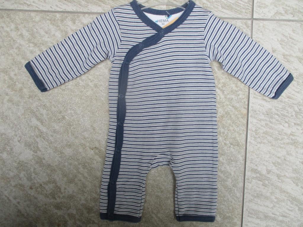 Hema boxpakje blauw / grijs gestreept maat 50 pyjama pakje, Ophalen of Verzenden, Zo goed als nieuw, Hema, Pakje
