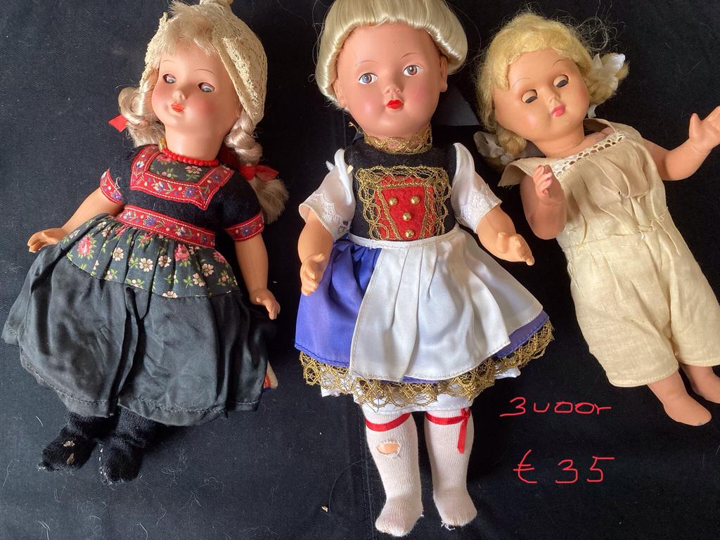 🌿 Pop” 3 ANTIEK /OUDE POPJES”🌿ZOLDEROPRUIMING!🌿, Verzenden