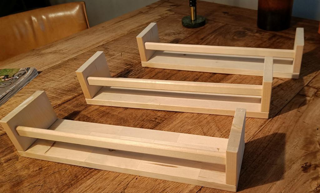 Houten kruidenrekjes / boekenplankjes (3 stuks), Ophalen of Verzenden, Zo goed als nieuw