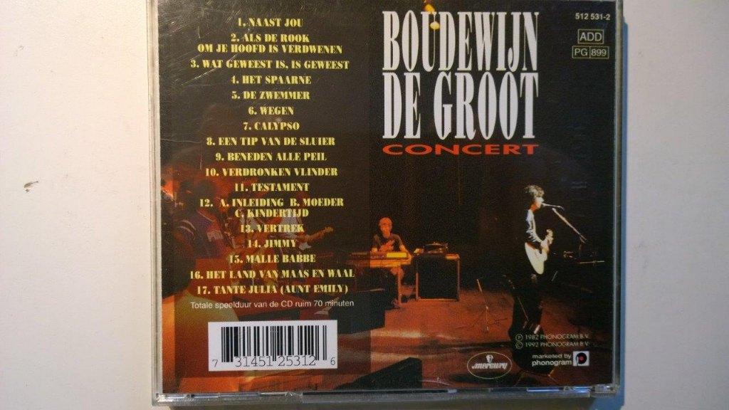 Boudewijn de Groot - Concert, Ophalen of Verzenden, Zo goed als nieuw, Pop