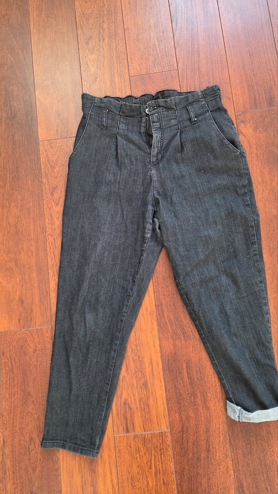 Zwarte jeans met hoge taille - Rainbow (Bonprix), Kleding | Dames, Zwart, Maat 42/44 (L), Ophalen of Verzenden, Lang