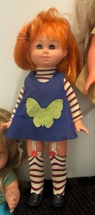 Vintage pop Pippie  Langkous, Kinderen en Baby's, Speelgoed | Poppen, Ophalen of Verzenden, Gebruikt, Overige typen