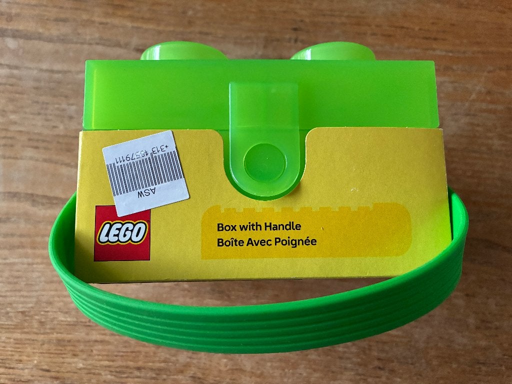 Lego box lunchbox opbergdoos met handvat groen nieuw, Ophalen of Verzenden, Nieuw, Overige typen, Lego