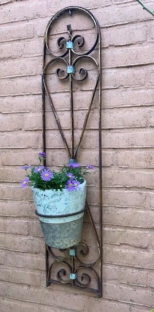 Tuin decoratie; wandhanger brocante, Tuin en Terras, Ophalen of Verzenden, Gebruikt