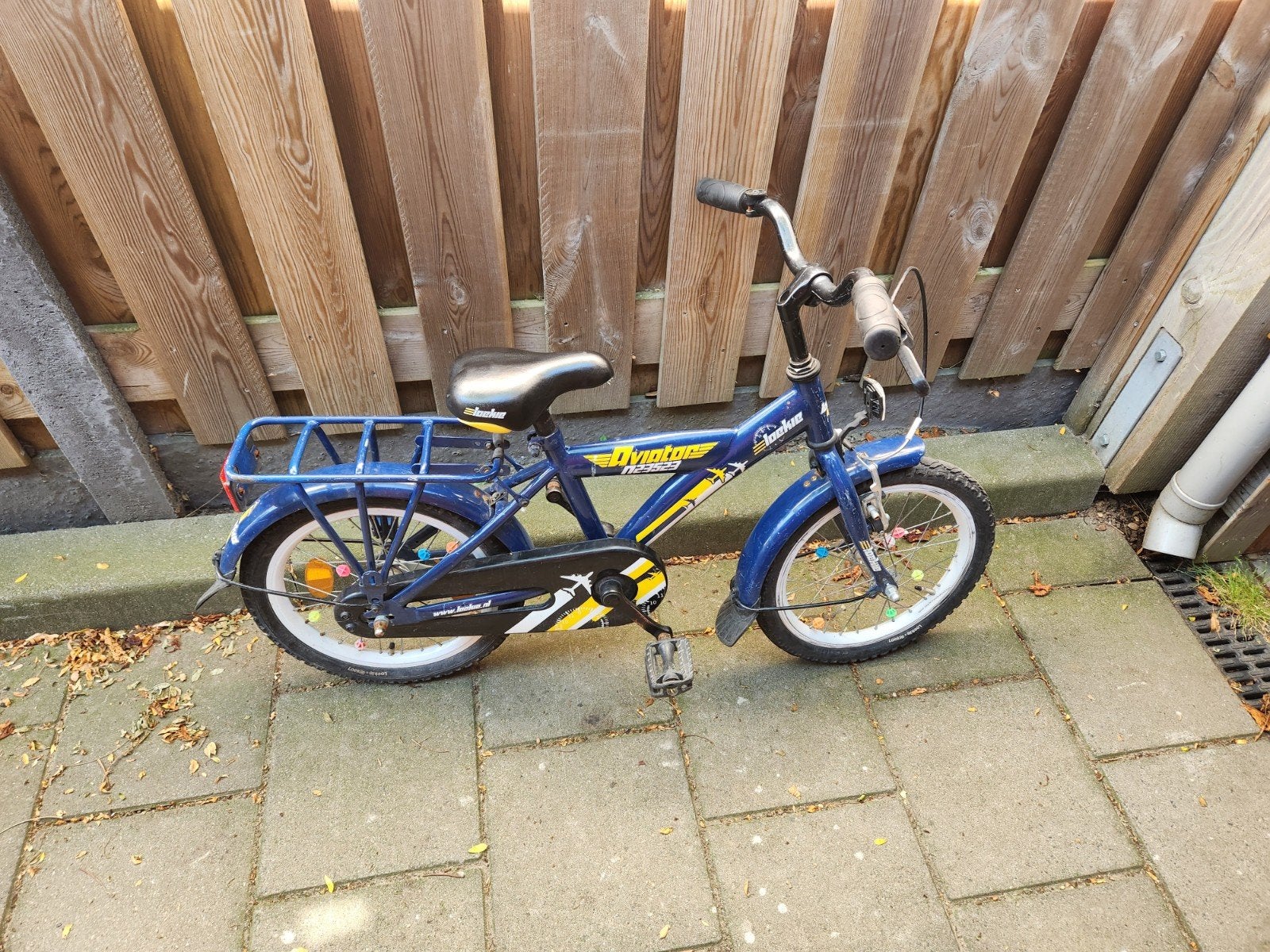 loekie jongensfiets 16 inch, Ophalen, Terugtraprem, Gebruikt, Loekie