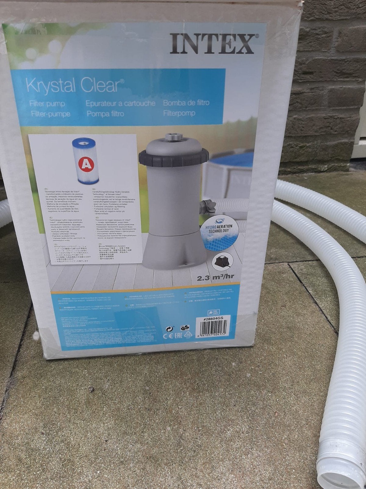 Intex zwembad 2x3 meter met pomp en afdekzeil, Tuin en Terras, Ophalen, Gebruikt, Opzetzwembad, 200 tot 400 cm