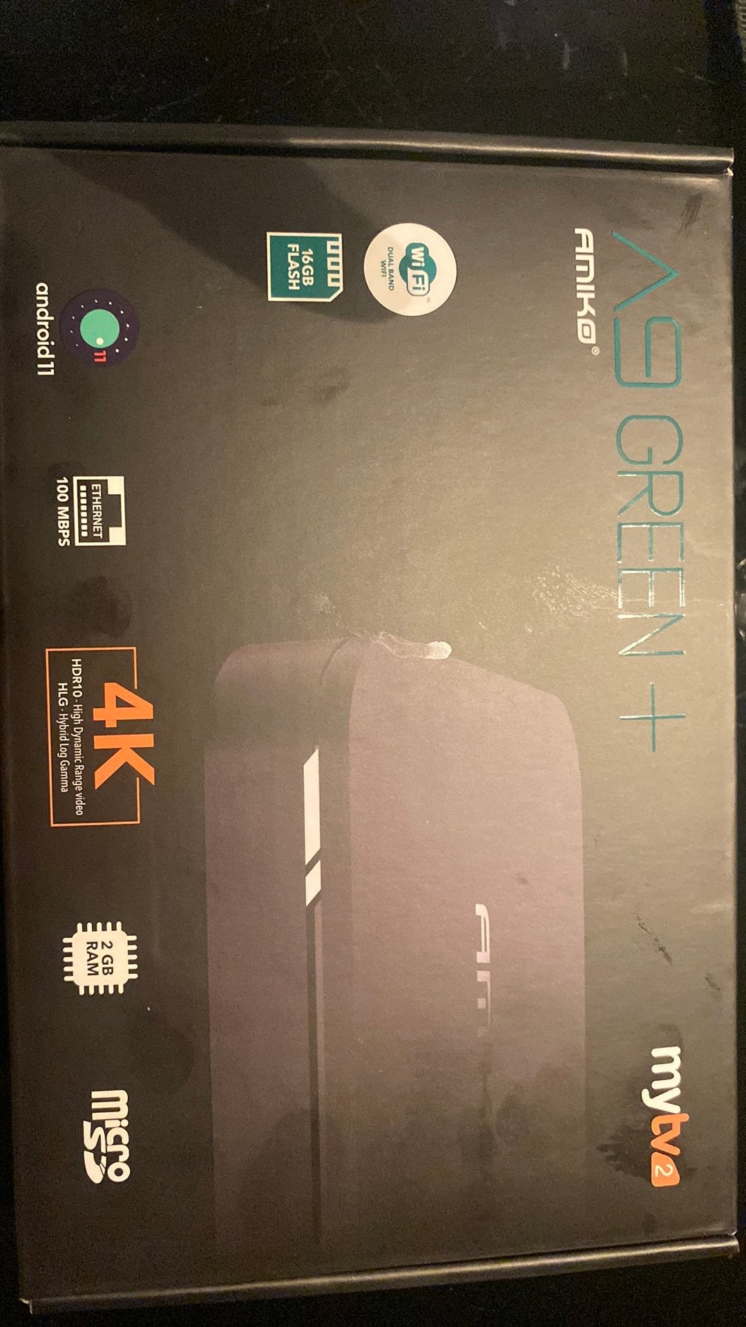 Amiko A9 Green Android 11 OTT 4K Media Streamer, Ophalen of Verzenden, Zo goed als nieuw, HDMI, Minder dan 500 GB