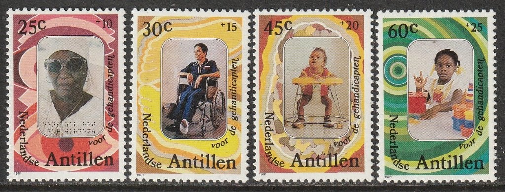 Antillen 1981 681/684 Gehandicapten, Postfris, Ophalen of Verzenden, Postfris