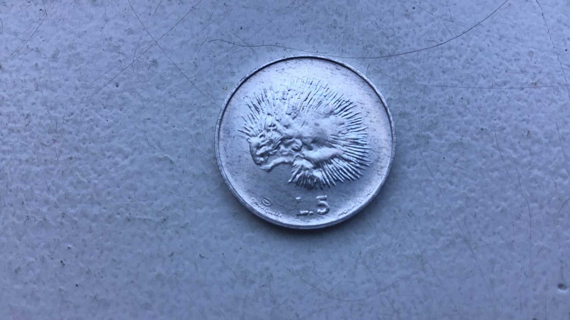 San Marino 5 lire 1974., Ophalen of Verzenden, Overige landen