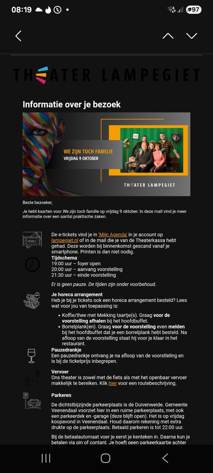 we zijn toch familie 2 tickets Paul de leeuw annick boer e.a, Tickets en Kaartjes, Twee personen, Oktober