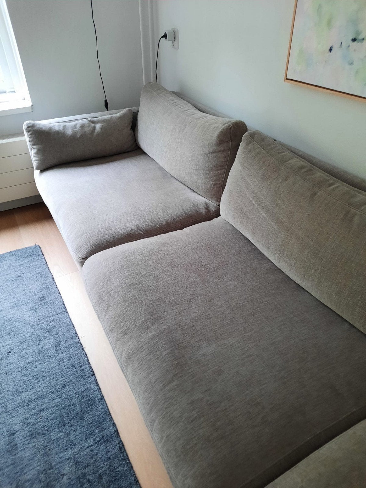 Zuiver summer 4,5-zits bank, kleur 'latte', Ophalen, Gebruikt, 100 tot 125 cm, 300 cm of meer