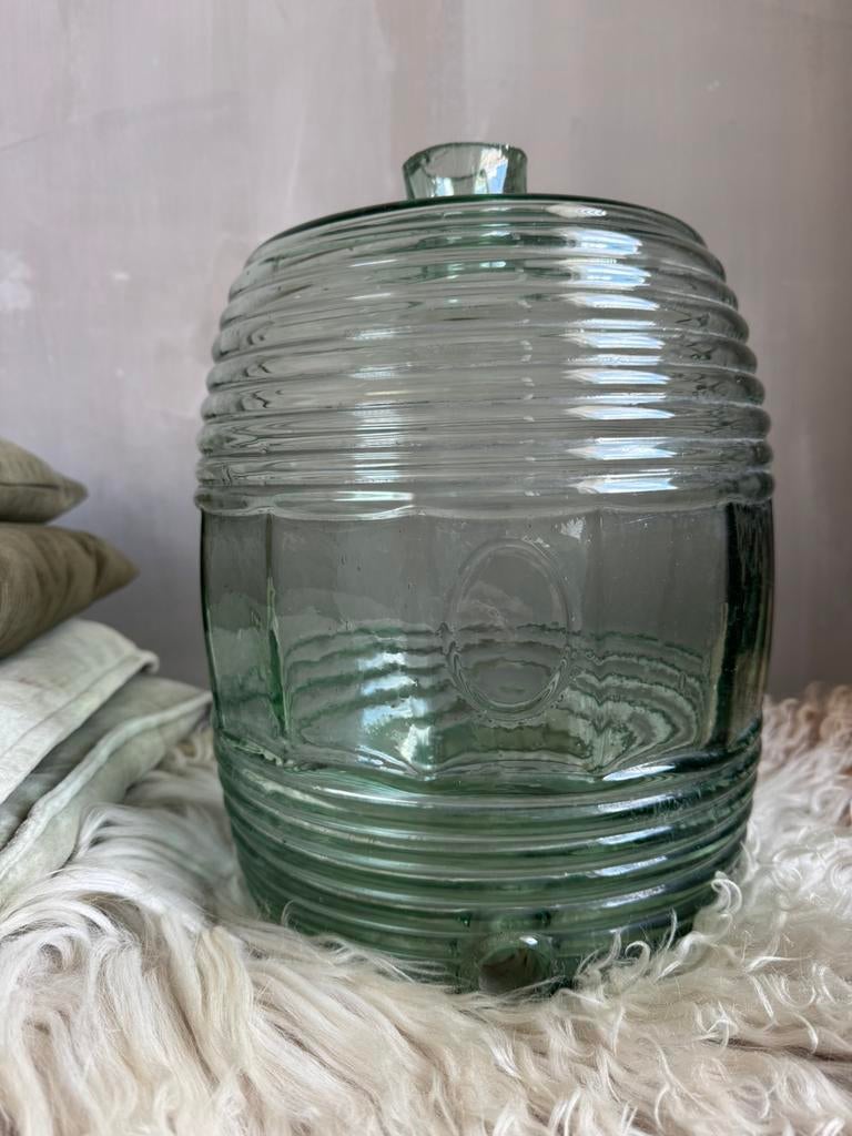 Vintage dame jeanne azijnvat fles glas, Ophalen