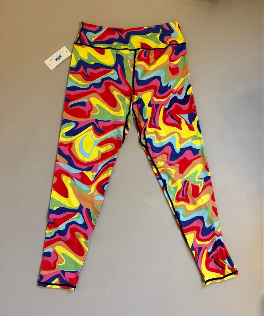 Lotus Leggings Kleurrijke Legging Maat XXL valt als M!, Legging, Overige kleuren, Nieuw, Maat 40/42 (M)