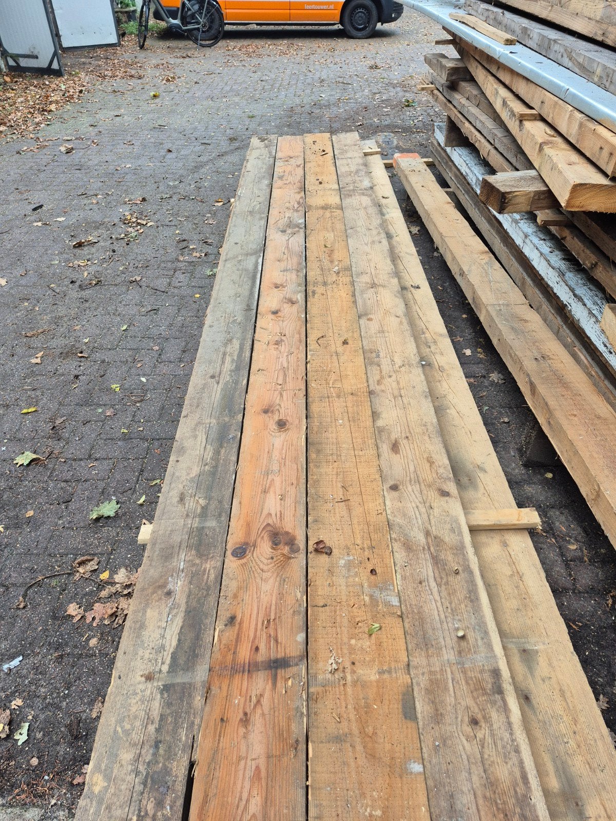 balkhout gordingen 500x20x7...kosten 4.50 .per strekkende me, Ophalen of Verzenden, Minder dan 180 cm, Palen