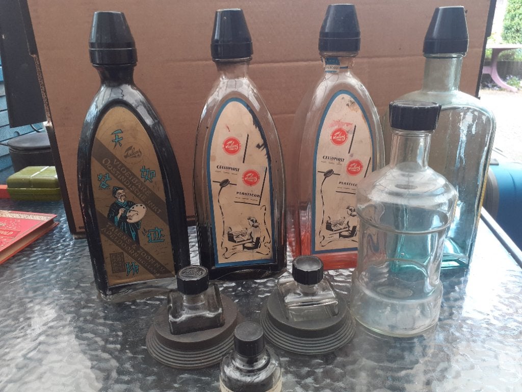 Mooie set van 8 talens flessenben flesjes, Ophalen of Verzenden