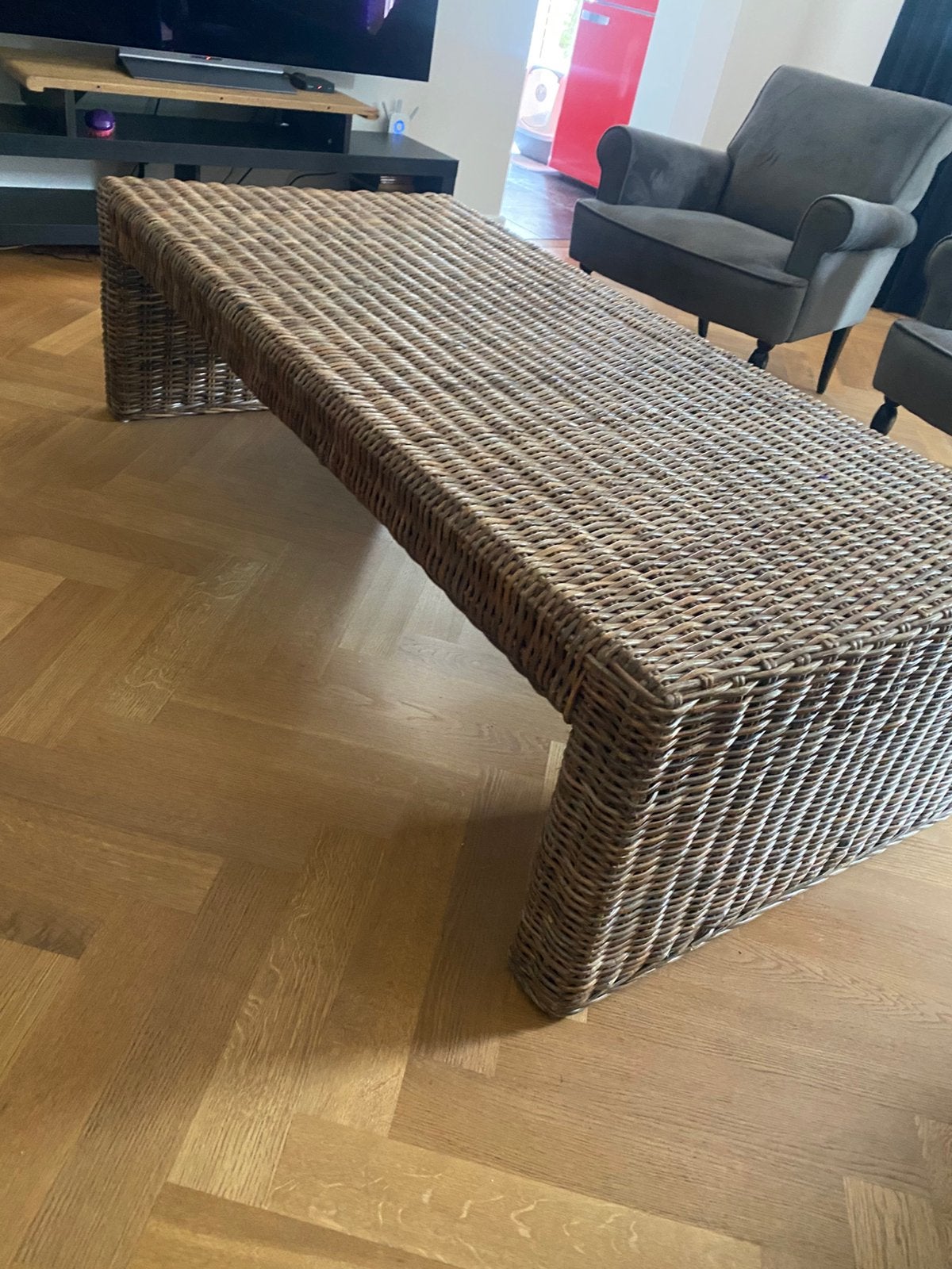 Salontafel van riet, Ophalen, 100 tot 150 cm, 50 tot 100 cm, Zo goed als nieuw
