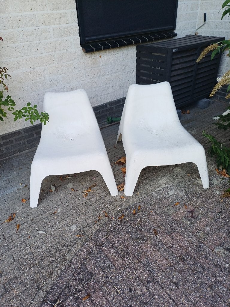 tuinstoelen ikea, Ophalen of Verzenden, Gebruikt, Kunststof, Stapelbaar