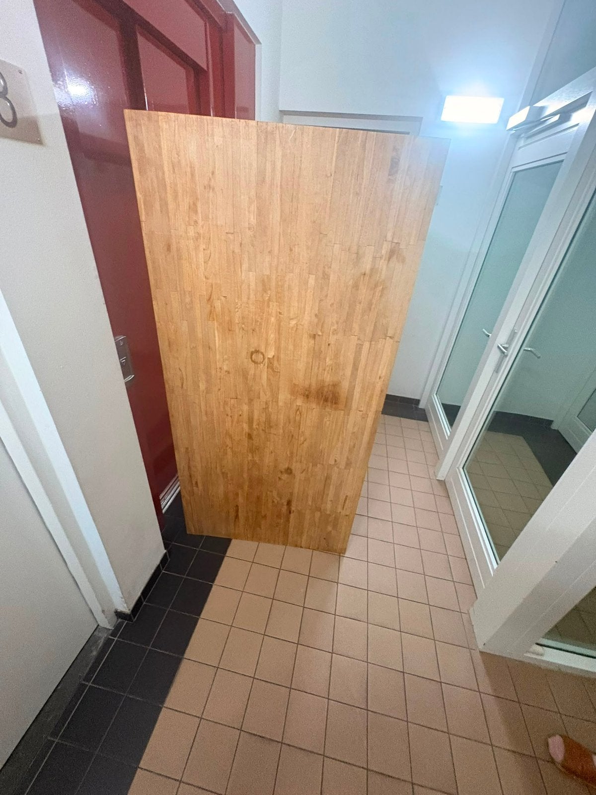 Gratis af te halen houten tafel, Ophalen, Gebruikt, 50 tot 100 cm, 150 tot 200 cm