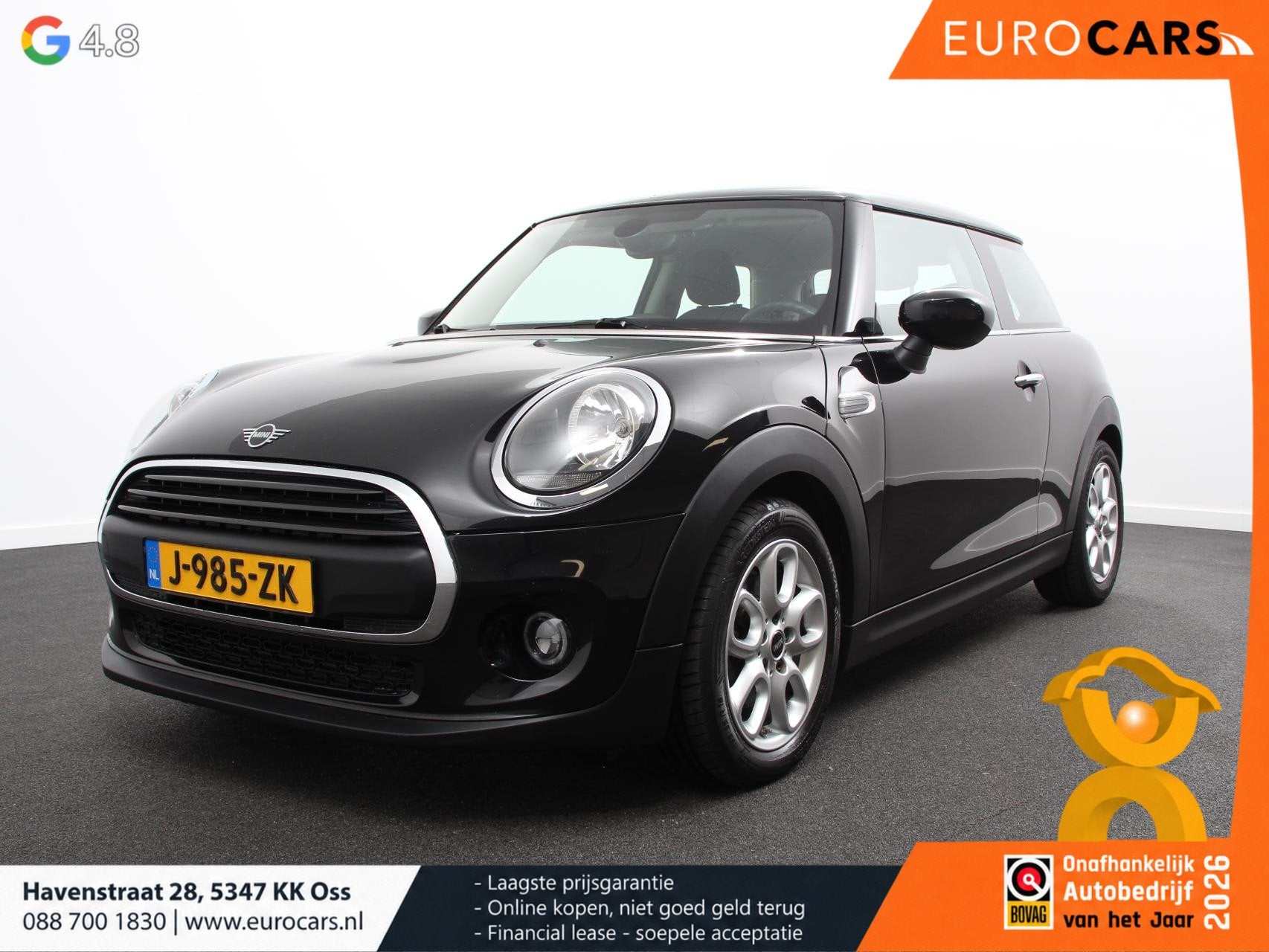 MINI One 1.5 3-DRS First Salt Airco Lichtmetalen Velgen Stoe, Auto's, Voorwielaandrijving, Stof, Gebruikt, Zwart