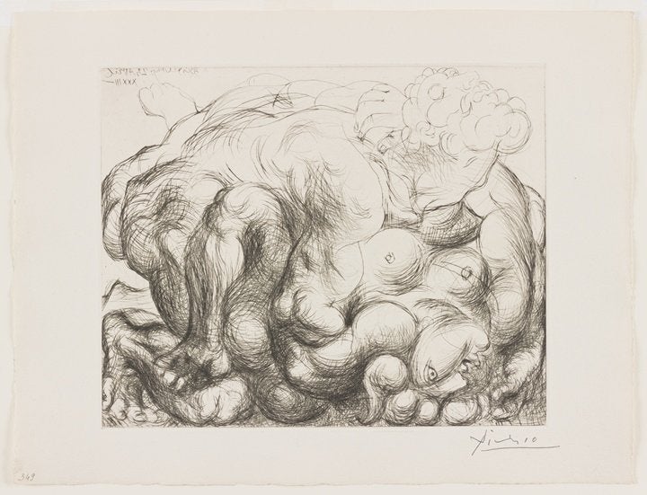 Picasso (1881) Lithografie " Suite Vollard Nr XXXI " SPADEM, Antiek en Kunst, Kunst | Litho's en Zeefdrukken, Gelimiteerde oplage