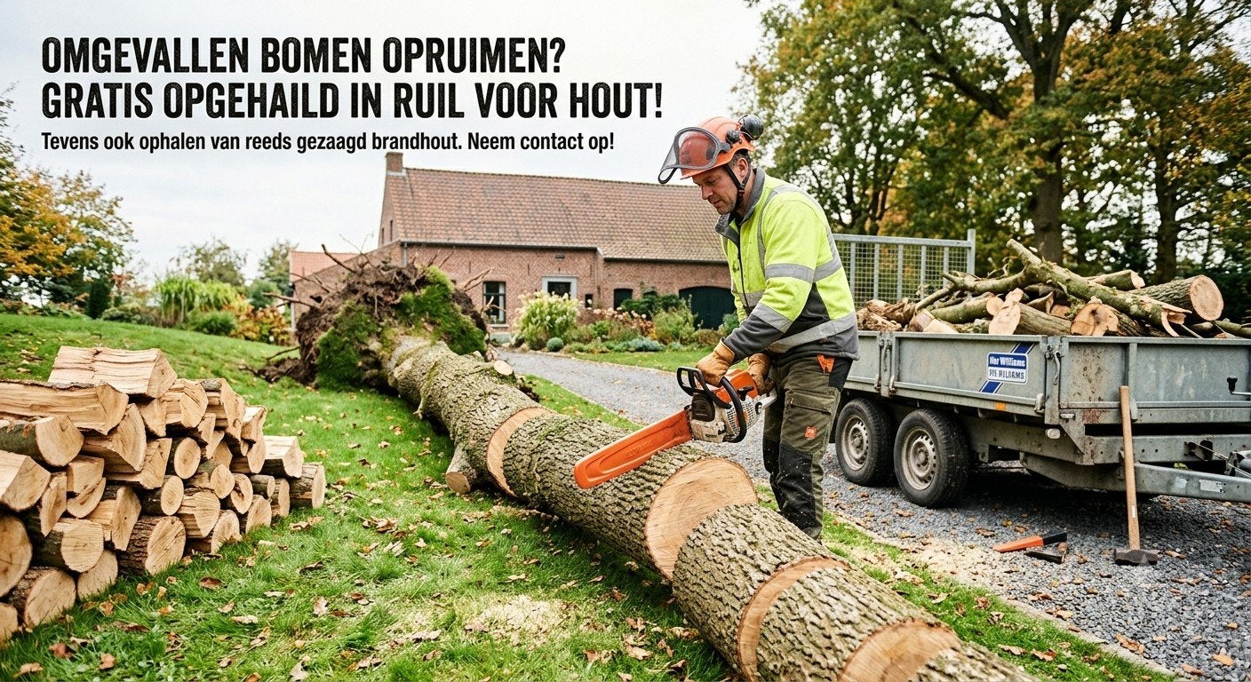 Omgevallen bomen opruimen of gratis brandhout ophalen? Ik he, Tickets en Kaartjes