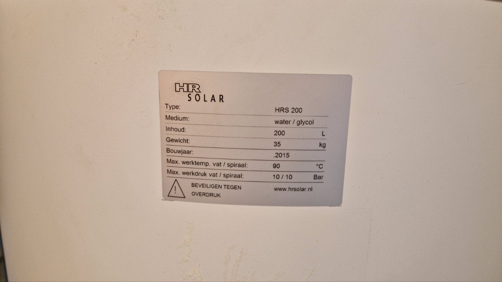 HR Solar HRS 200 Boiler met Controller - Zo goed als nieu, Ophalen, Hoog rendement (Hr), Overige typen, Zo goed als nieuw