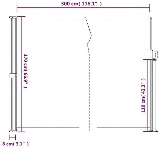 Inklapbaar Windscherm – Terraswindscherm – Balkonwindscherm, Corvance B.V., Verzenden, Nieuw, Corvancebol@gmail.com