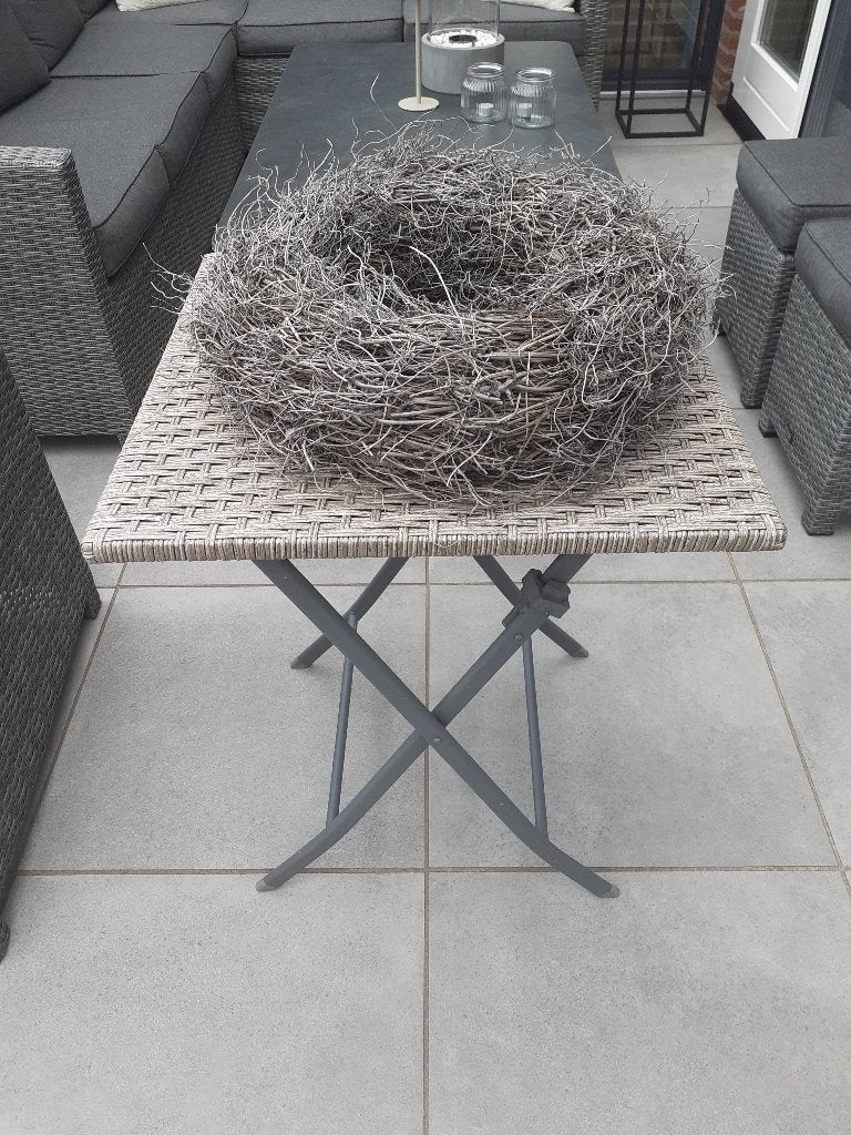 Bijzet tafeltje balkon terras, inklapbaar., Tuin en Terras, Ophalen, Zo goed als nieuw, Vierkant, Wicker