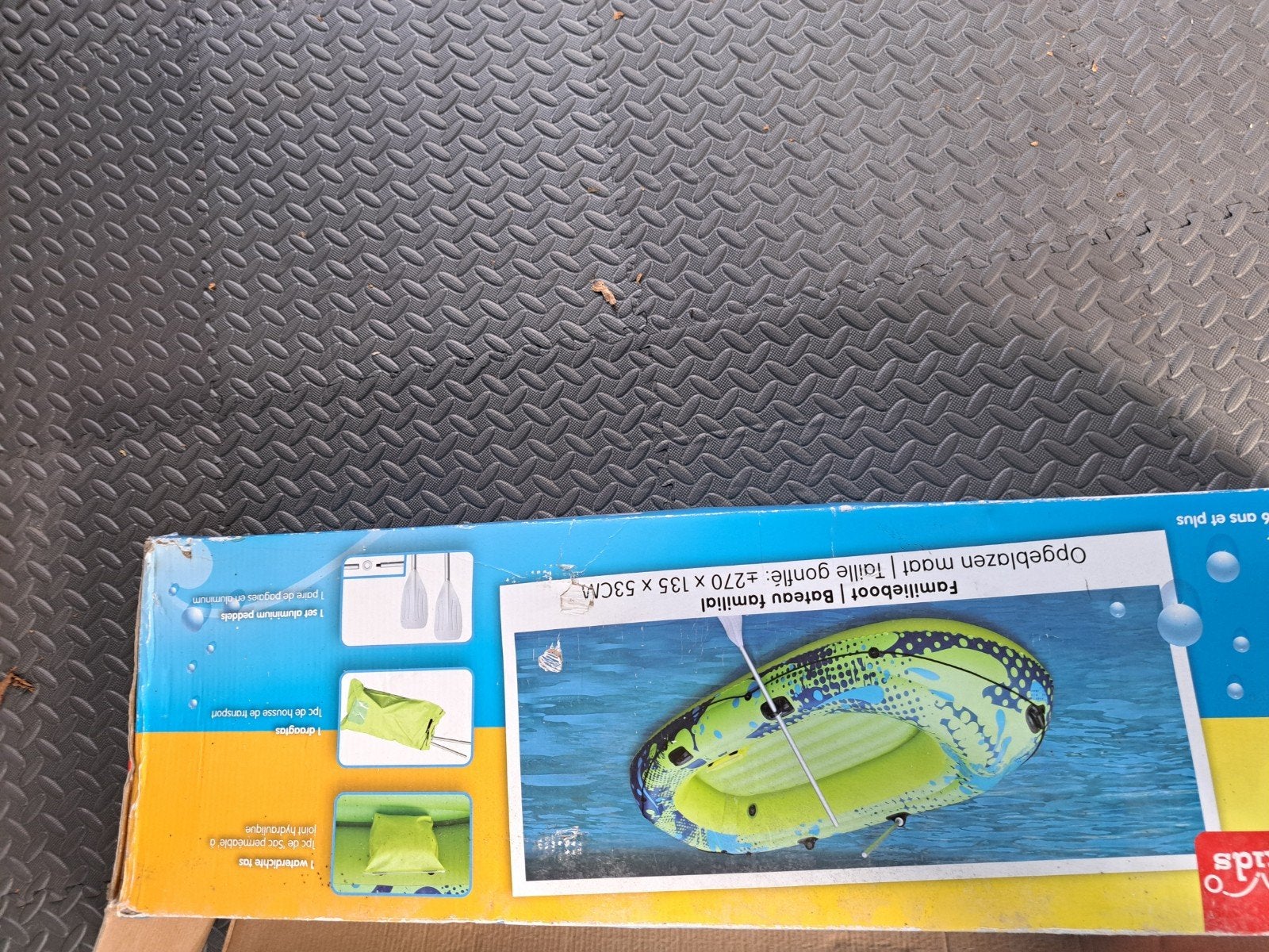 Opblaasbare Familie Roeiboot, Ophalen
