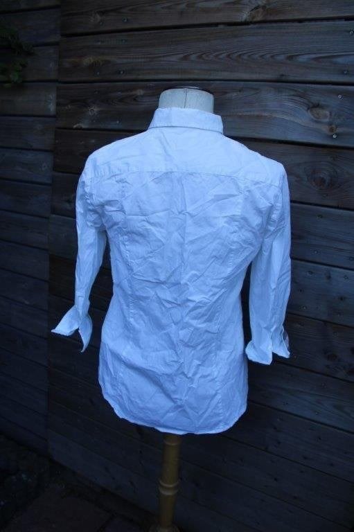 Blouse offwhite/ rood Burberry Brit mt L 3/4 mouw Vaste prij, Wit, Maat 42/44 (L), Ophalen of Verzenden, Zo goed als nieuw