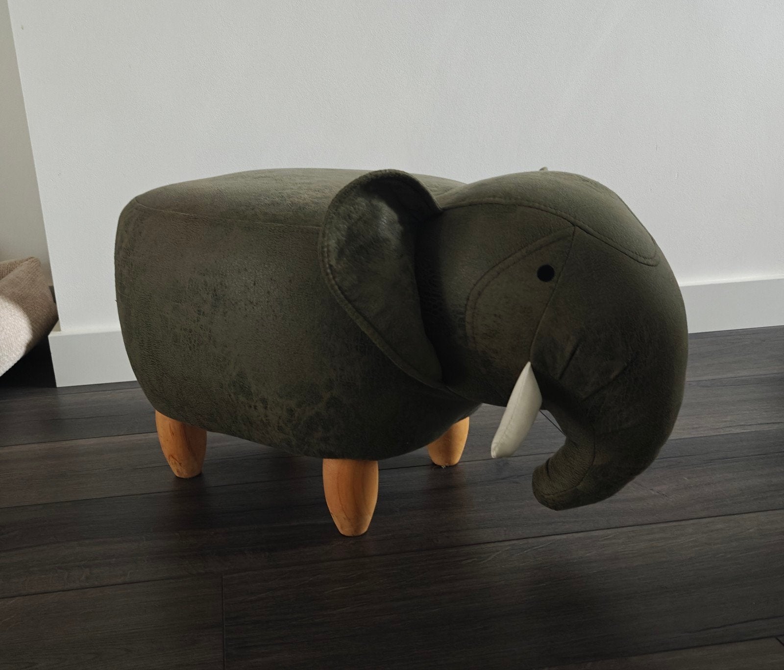 Leuke olifant poef voor de kinderkamer, Ophalen, Gebruikt, Grijs, Textiel