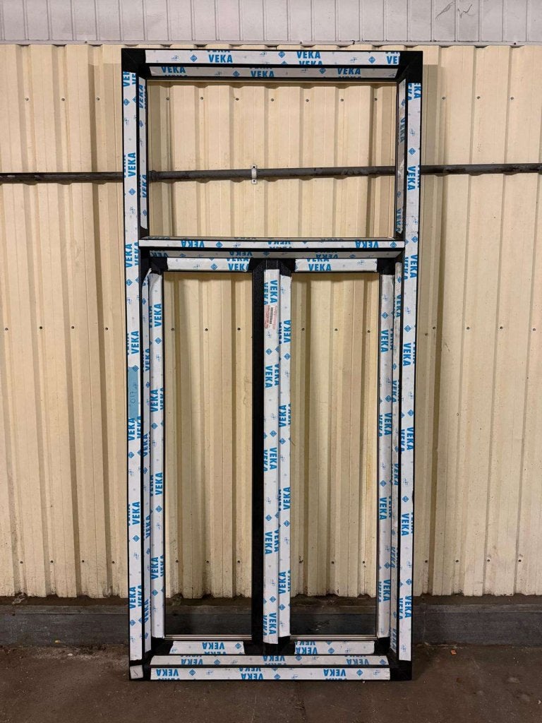 kunststof kozijn veka monu groen bu creme binnen 1205x2585, Kunststof, Raamkozijn, Niet ingevuld, Nieuw