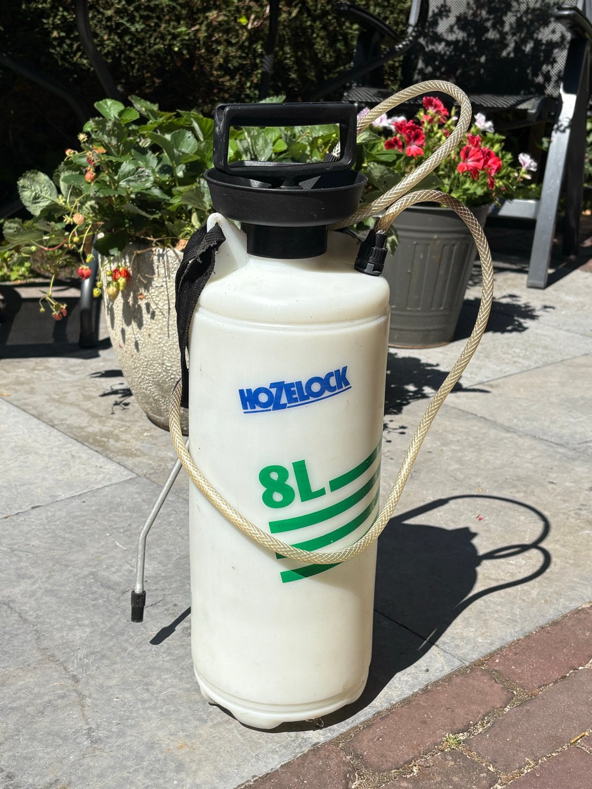 Hozelock Drukspuit 8L - Ideaal voor tuin en planten, Tuin en Terras, Ophalen, Gebruikt, Overige typen