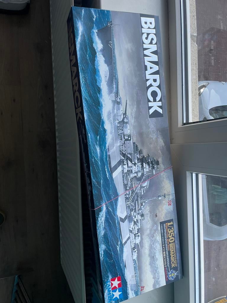 Tamiya Bismarck 1/350 german battleship bouwmodel, Ophalen of Verzenden, Zo goed als nieuw