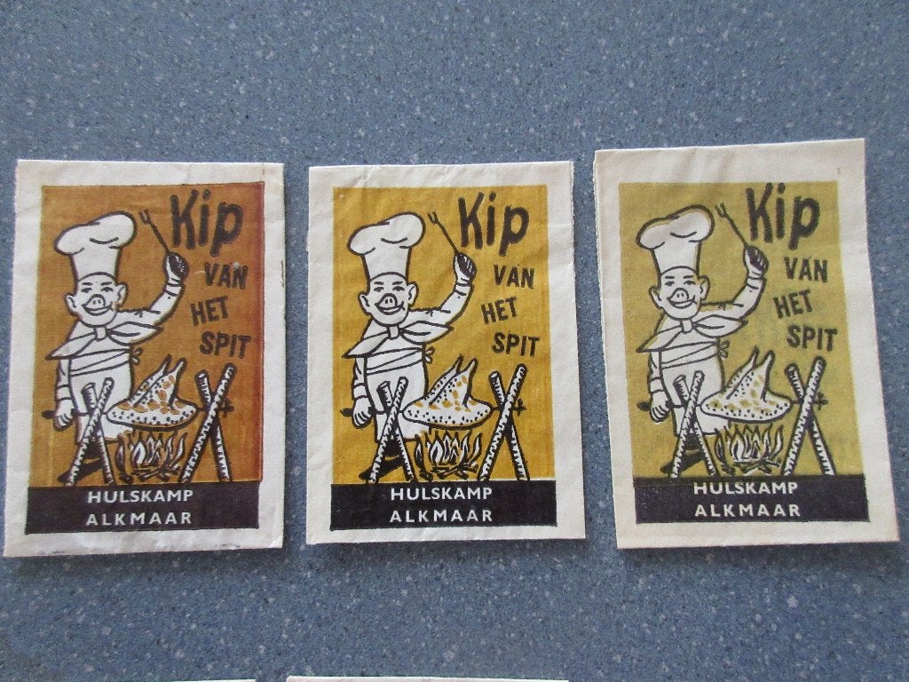 3 x Alkmaar, Hulskamp - kip van het spit, Verzamelen, Verzenden, Nederland