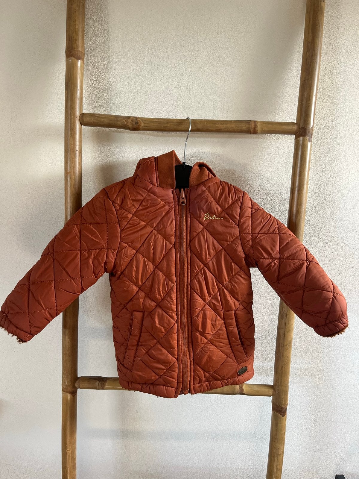 Retour Jeans reversible winterjas maat 104, Kinderen en Baby's, Kinderkleding | Maat 104, Ophalen of Verzenden, Zo goed als nieuw