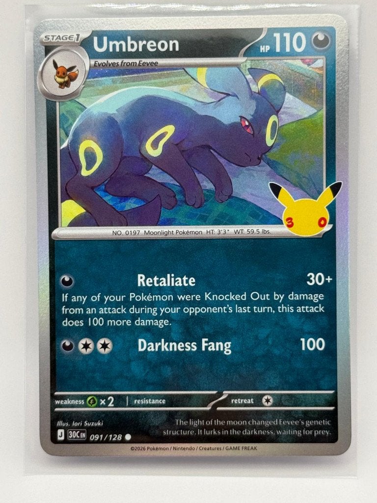 Umbreon #91 Pokemon 30th Celebration 2, Ophalen of Verzenden