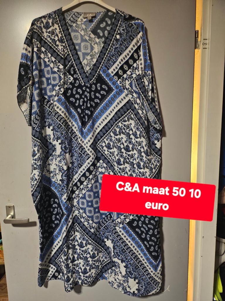 C&A maat 50, Ophalen of Verzenden, Zo goed als nieuw, Zwart, Broek of Spijkerbroek