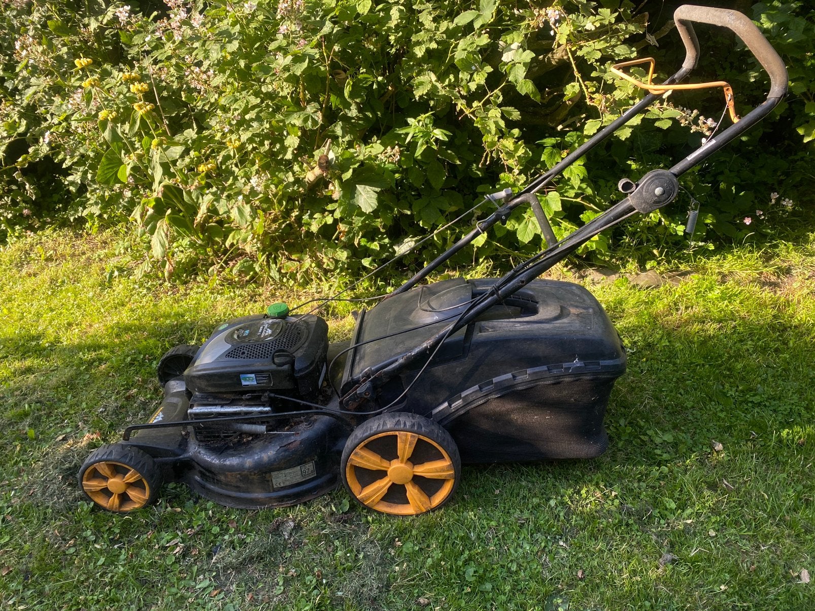 McCulloch grasmaaier opknapper, Tuin en Terras, Ophalen, Cirkelmaaier, Gebruikt, Opvangbak