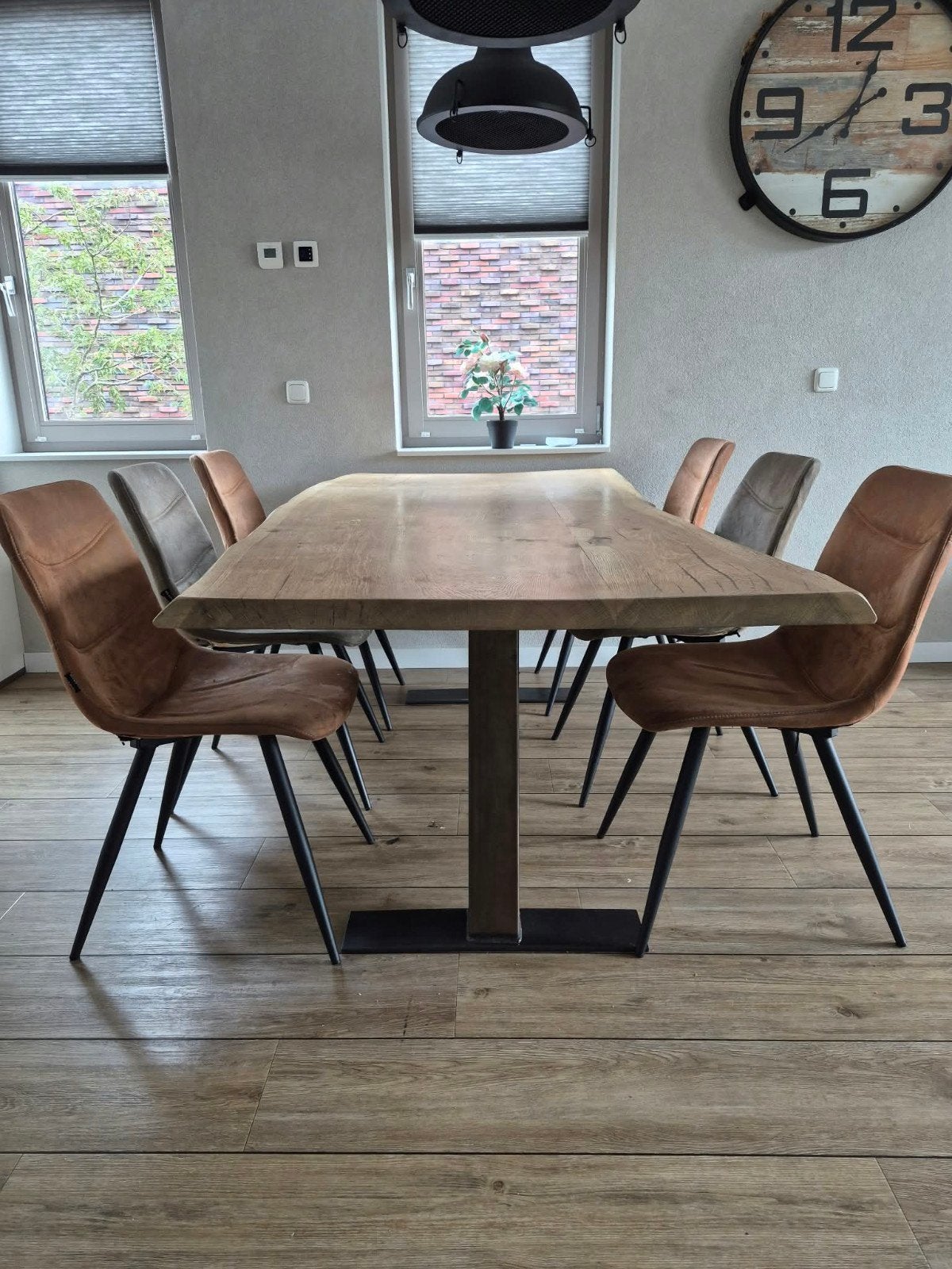 Conplete eetkamerset incl. bankstel, Ophalen, Industrieel, robuust, modern, Gebruikt, Vijf personen of meer