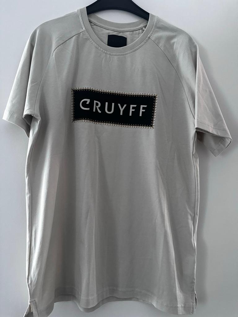 Cruyff FuzeKnit Lasercut T-shirt Crème/Goud Maat S, Ophalen of Verzenden, Nieuw, Maat 46 (S) of kleiner, Beige