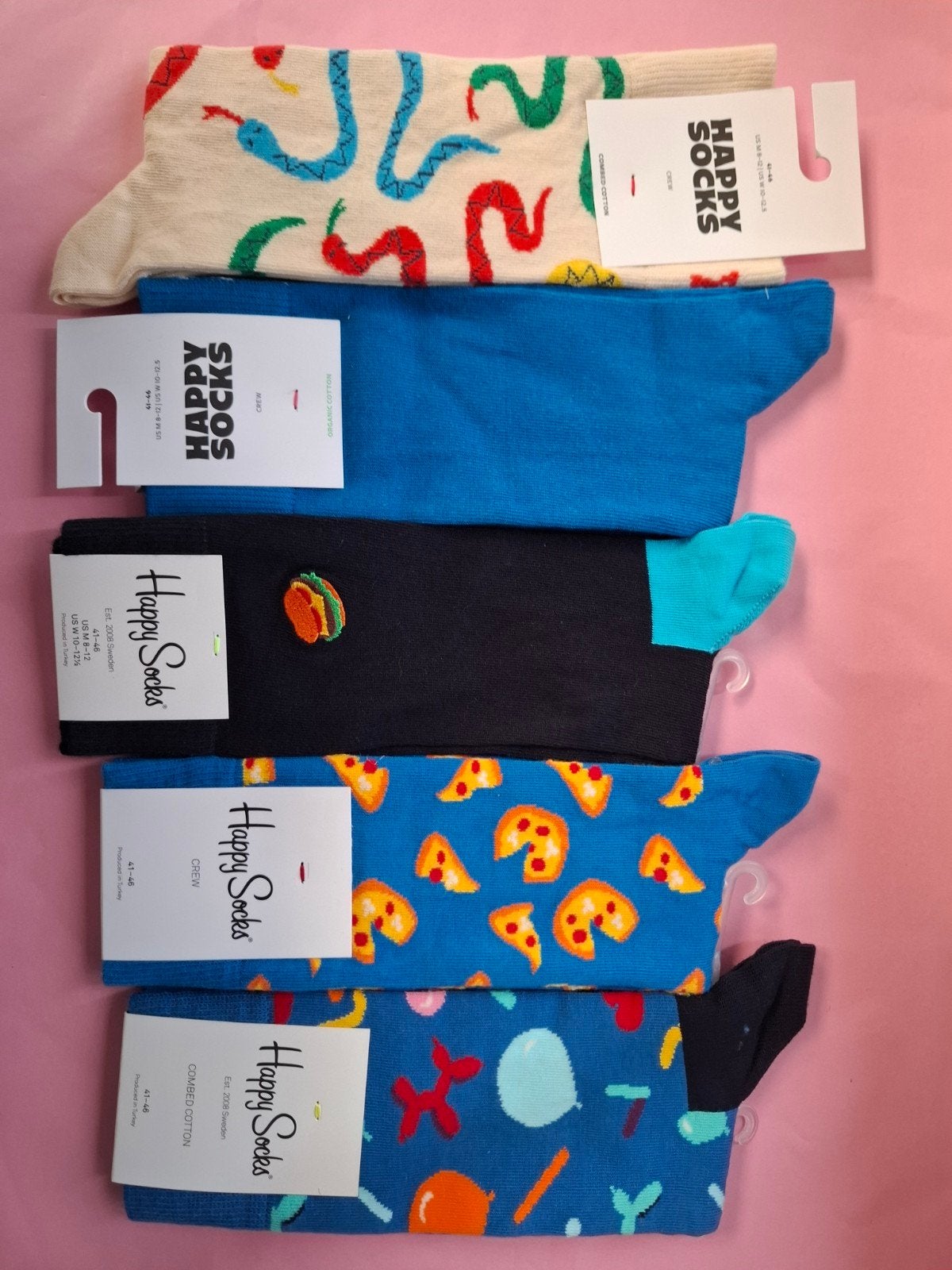 5 paar nieuwe Happy Socks maat 41-46, Overige kleuren, Ophalen of Verzenden, Happy Socks, Nieuw