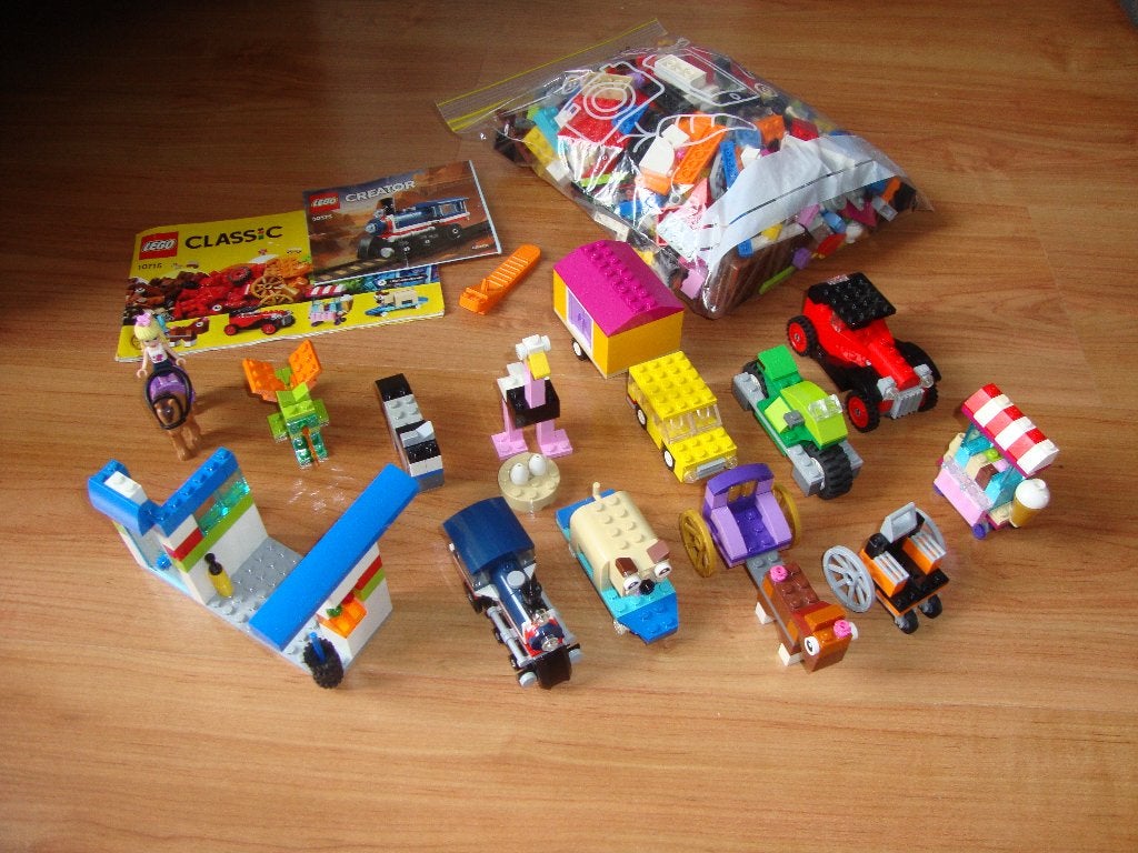 Lego - dieren en rijdend materiaal - classic creator friends, Ophalen of Verzenden, Gebruikt, Overige merken